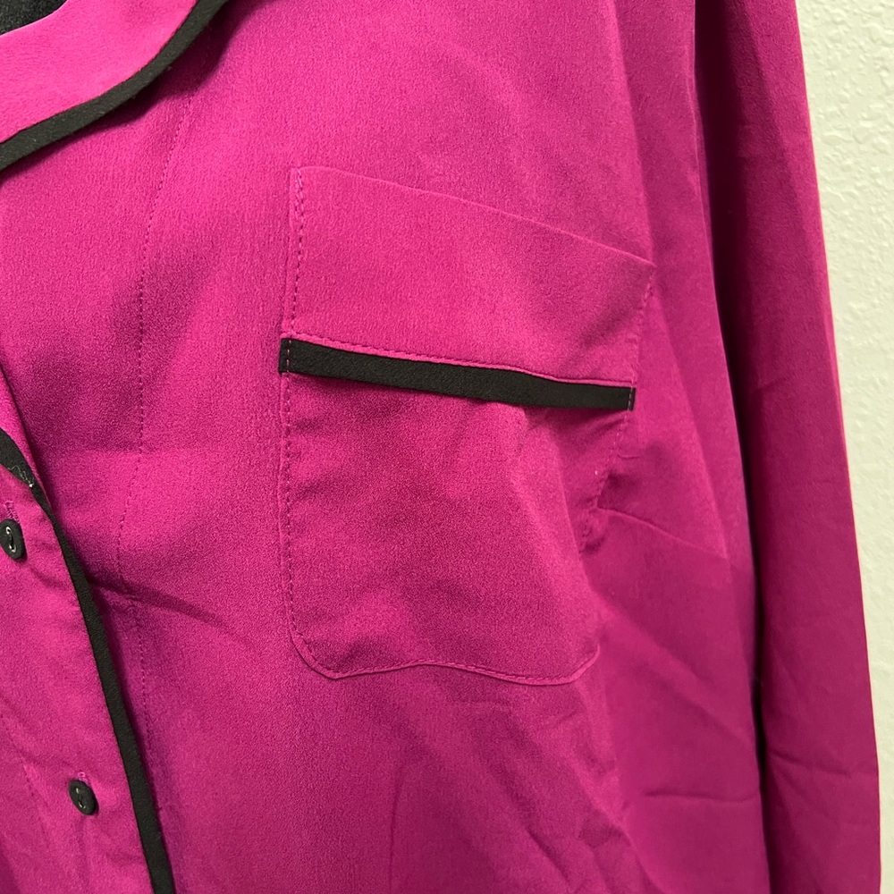 Lane Bryant Long Sleeve Notched Collar Shirt - Picture 4 of 9